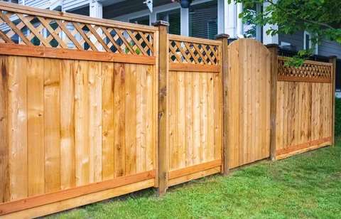 Beautiful fence with lawn